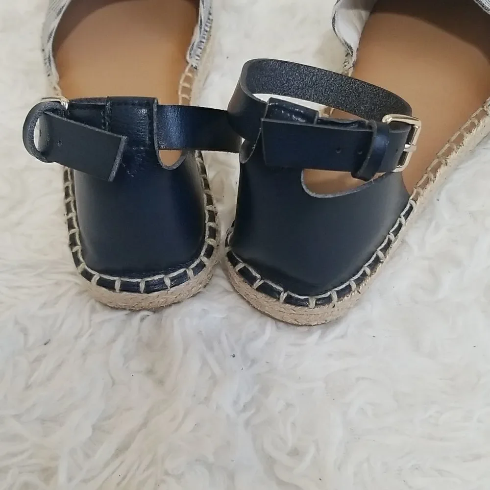 Old Navy Blue  & White Strip Espadrilles Sz 9